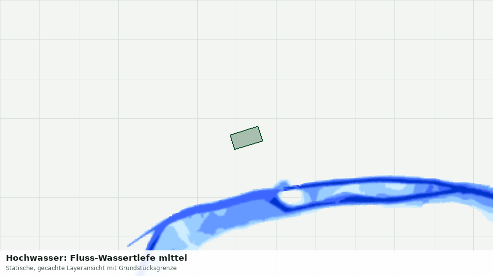 Statische Kartenansicht: Hochwasser: Fluss-Wassertiefe mittel