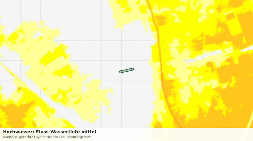Statische Kartenansicht: Hochwasser: Fluss-Wassertiefe mittel