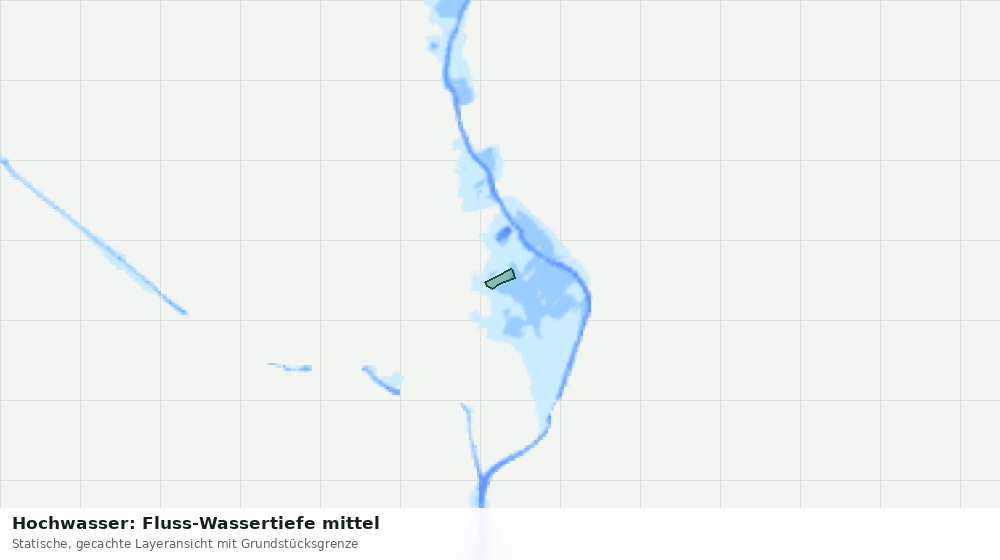 Statische Kartenansicht: Hochwasser: Fluss-Wassertiefe mittel