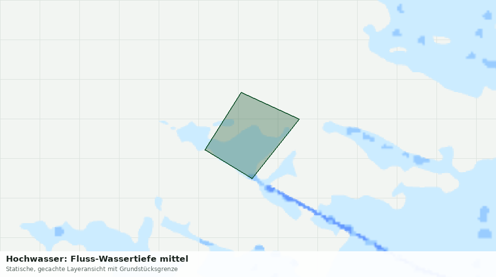 Statische Kartenansicht: Hochwasser: Fluss-Wassertiefe mittel