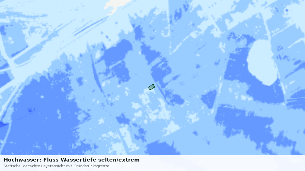 Statische Kartenansicht: Hochwasser: Fluss-Wassertiefe selten/extrem