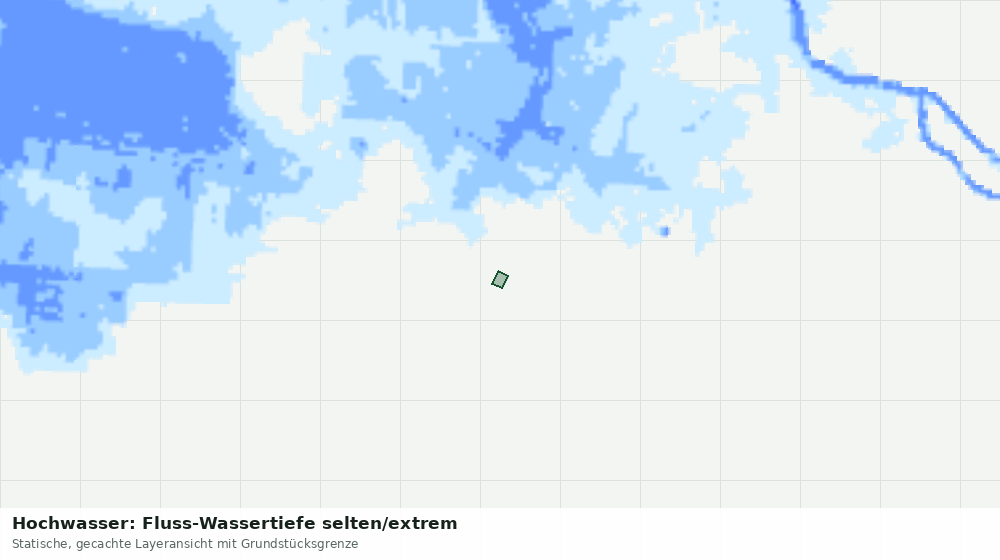 Statische Kartenansicht: Hochwasser: Fluss-Wassertiefe selten/extrem