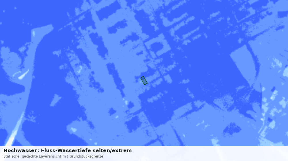 Statische Kartenansicht: Hochwasser: Fluss-Wassertiefe selten/extrem