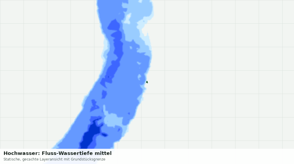 Statische Kartenansicht: Hochwasser: Fluss-Wassertiefe mittel