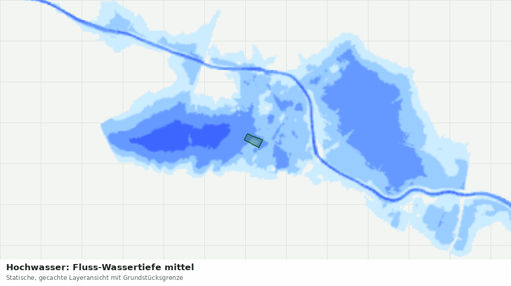 Statische Kartenansicht: Hochwasser: Fluss-Wassertiefe mittel