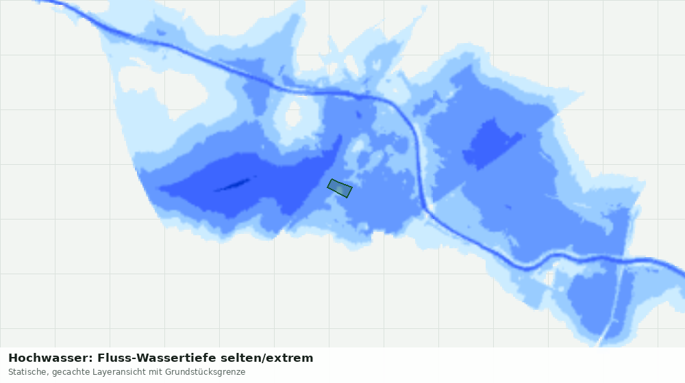 Statische Kartenansicht: Hochwasser: Fluss-Wassertiefe selten/extrem