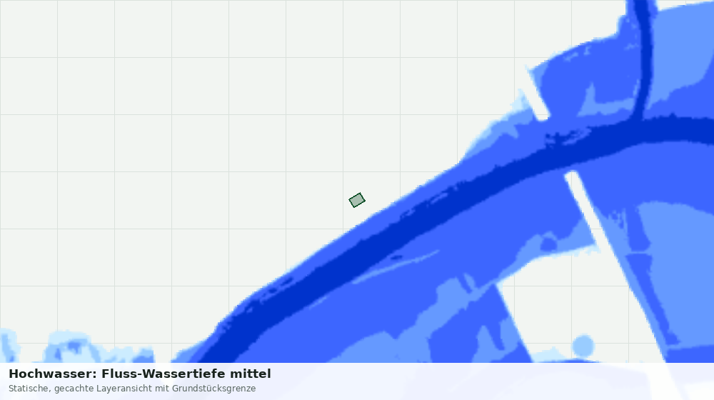 Statische Kartenansicht: Hochwasser: Fluss-Wassertiefe mittel