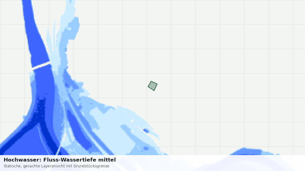 Statische Kartenansicht: Hochwasser: Fluss-Wassertiefe mittel