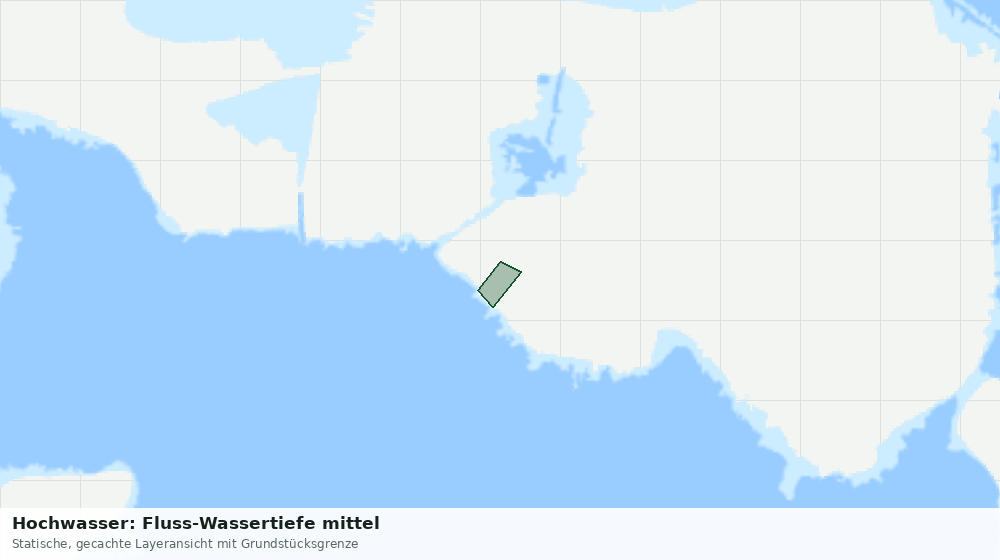 Statische Kartenansicht: Hochwasser: Fluss-Wassertiefe mittel