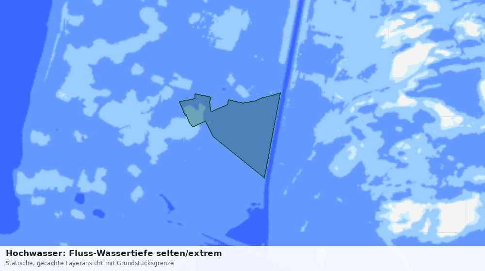 Statische Kartenansicht: Hochwasser: Fluss-Wassertiefe selten/extrem