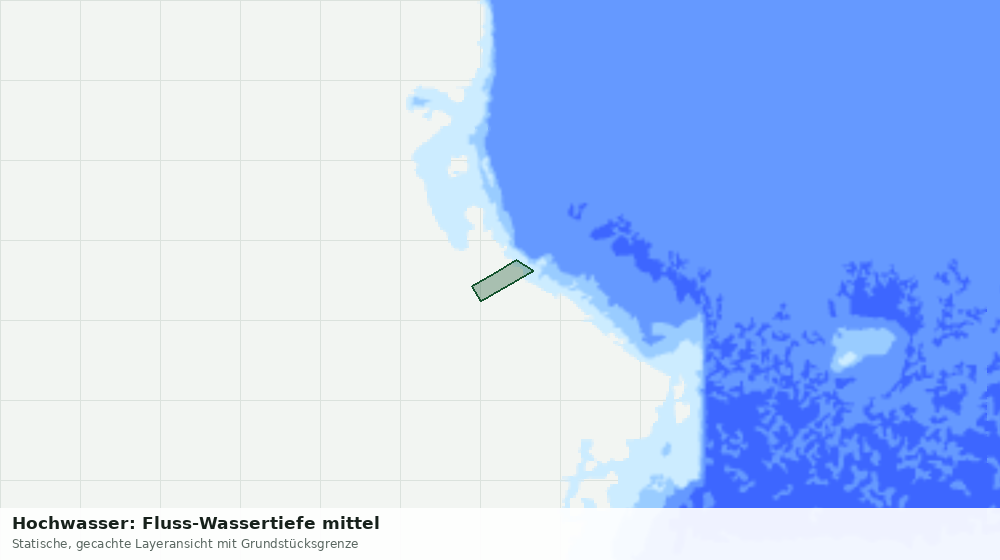 Statische Kartenansicht: Hochwasser: Fluss-Wassertiefe mittel