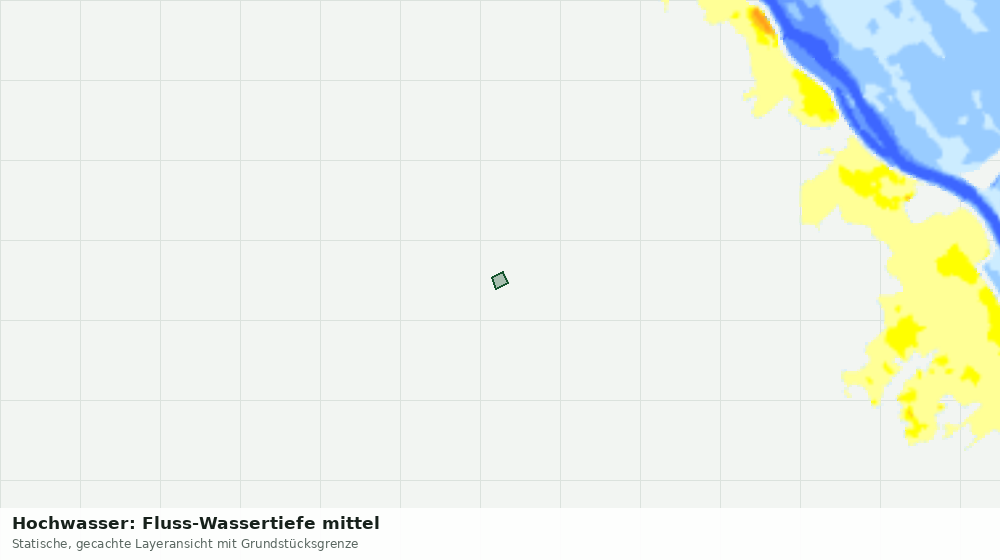 Statische Kartenansicht: Hochwasser: Fluss-Wassertiefe mittel