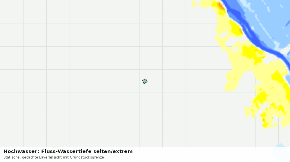 Statische Kartenansicht: Hochwasser: Fluss-Wassertiefe selten/extrem