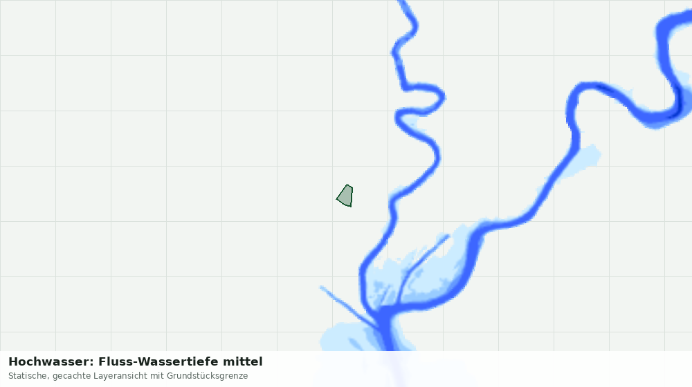Statische Kartenansicht: Hochwasser: Fluss-Wassertiefe mittel