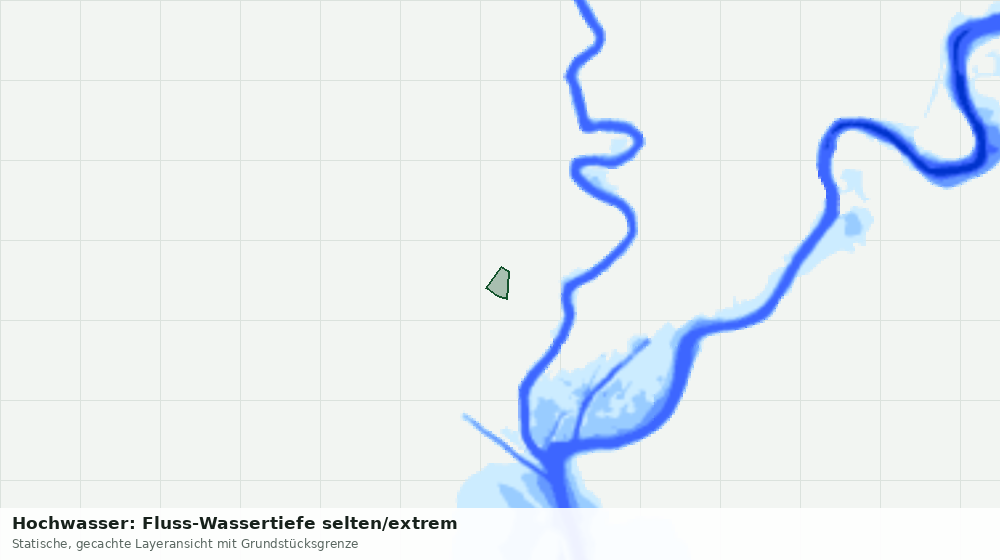 Statische Kartenansicht: Hochwasser: Fluss-Wassertiefe selten/extrem