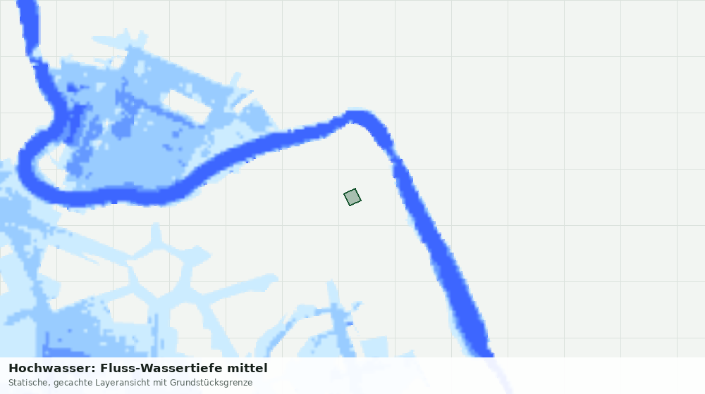 Statische Kartenansicht: Hochwasser: Fluss-Wassertiefe mittel
