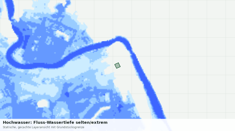 Statische Kartenansicht: Hochwasser: Fluss-Wassertiefe selten/extrem