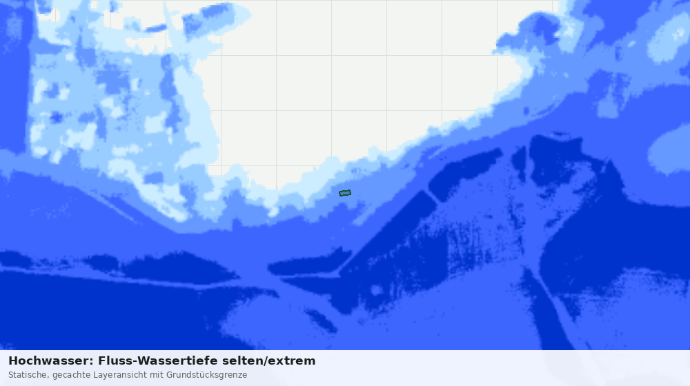Statische Kartenansicht: Hochwasser: Fluss-Wassertiefe selten/extrem