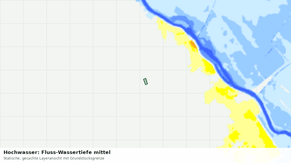 Statische Kartenansicht: Hochwasser: Fluss-Wassertiefe mittel