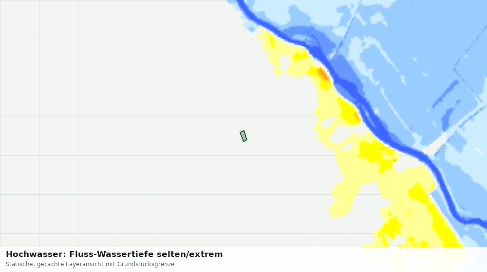 Statische Kartenansicht: Hochwasser: Fluss-Wassertiefe selten/extrem