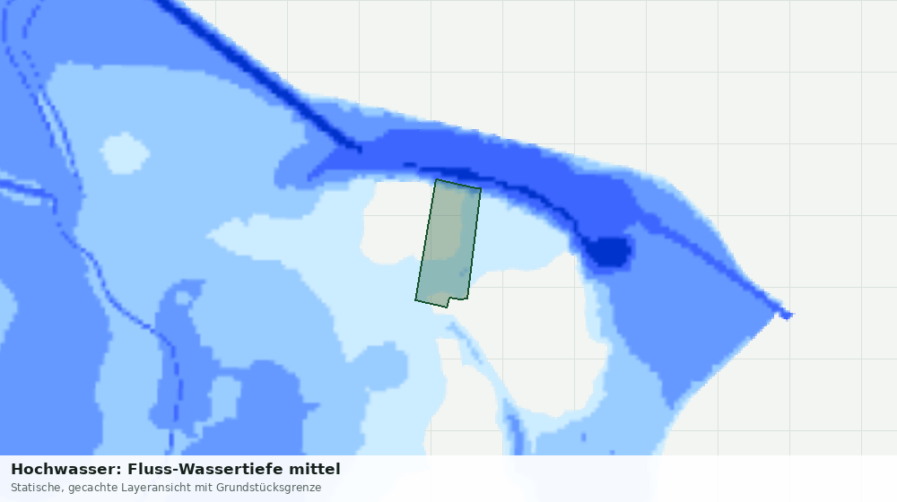Statische Kartenansicht: Hochwasser: Fluss-Wassertiefe mittel