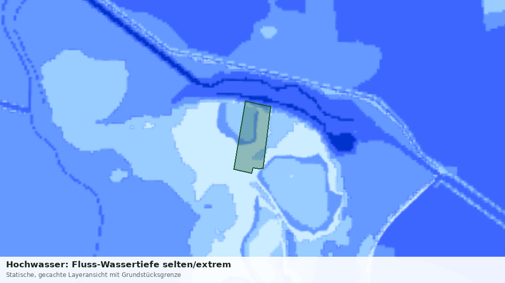 Statische Kartenansicht: Hochwasser: Fluss-Wassertiefe selten/extrem