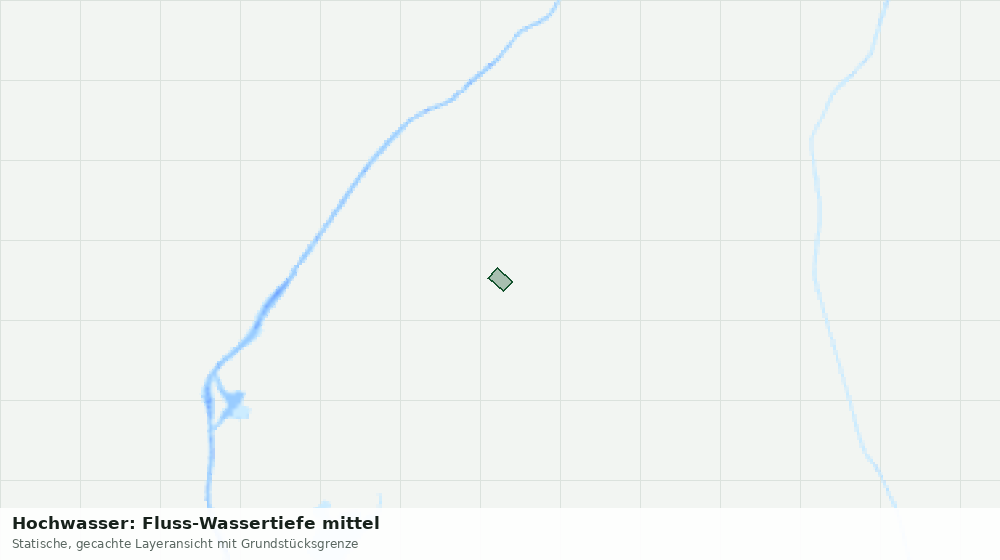 Statische Kartenansicht: Hochwasser: Fluss-Wassertiefe mittel