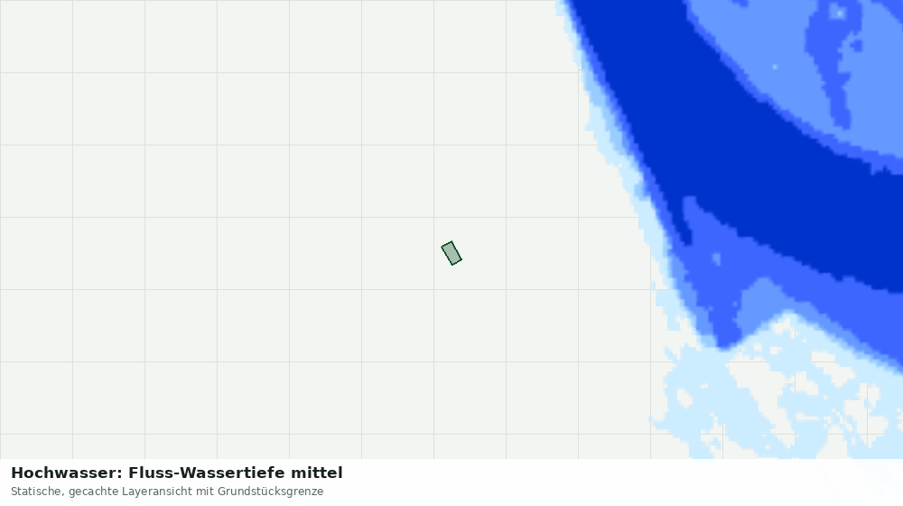 Statische Kartenansicht: Hochwasser: Fluss-Wassertiefe mittel