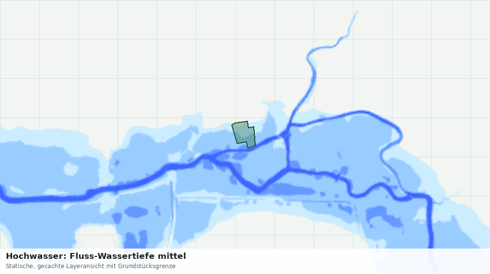 Statische Kartenansicht: Hochwasser: Fluss-Wassertiefe mittel