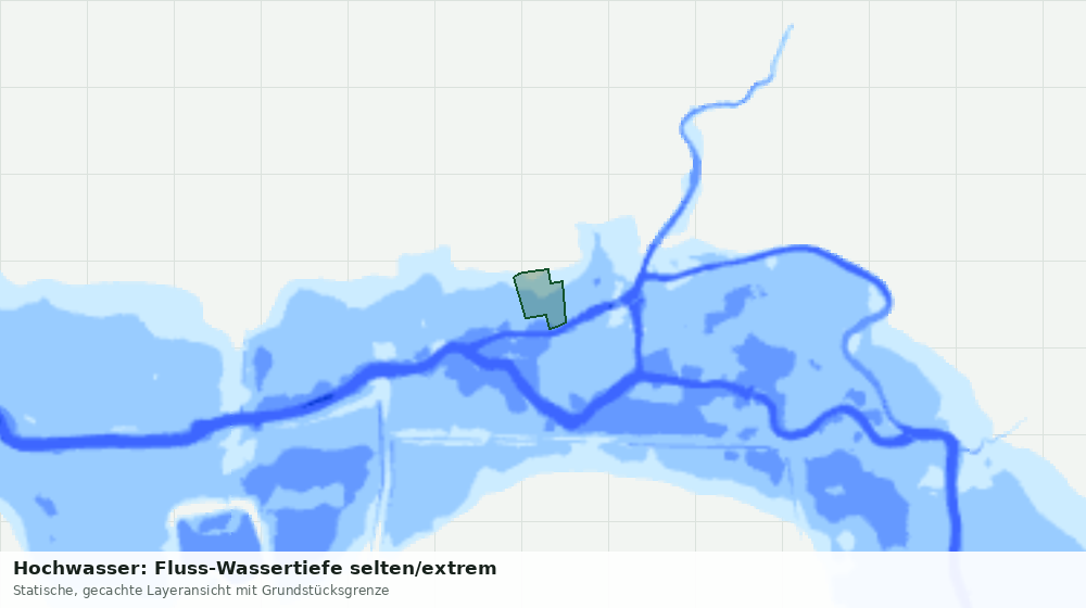 Statische Kartenansicht: Hochwasser: Fluss-Wassertiefe selten/extrem