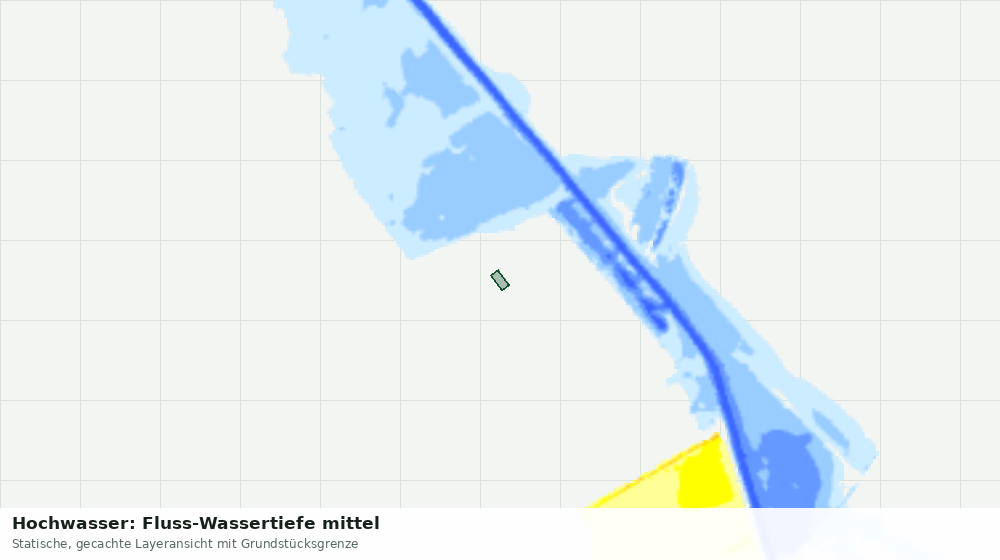 Statische Kartenansicht: Hochwasser: Fluss-Wassertiefe mittel