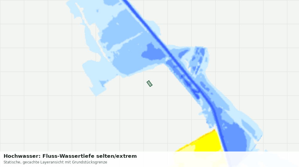 Statische Kartenansicht: Hochwasser: Fluss-Wassertiefe selten/extrem