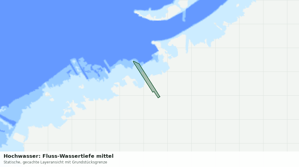 Statische Kartenansicht: Hochwasser: Fluss-Wassertiefe mittel