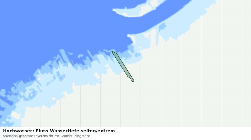 Statische Kartenansicht: Hochwasser: Fluss-Wassertiefe selten/extrem