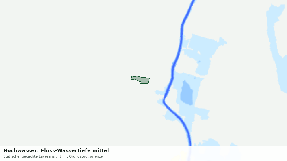 Statische Kartenansicht: Hochwasser: Fluss-Wassertiefe mittel
