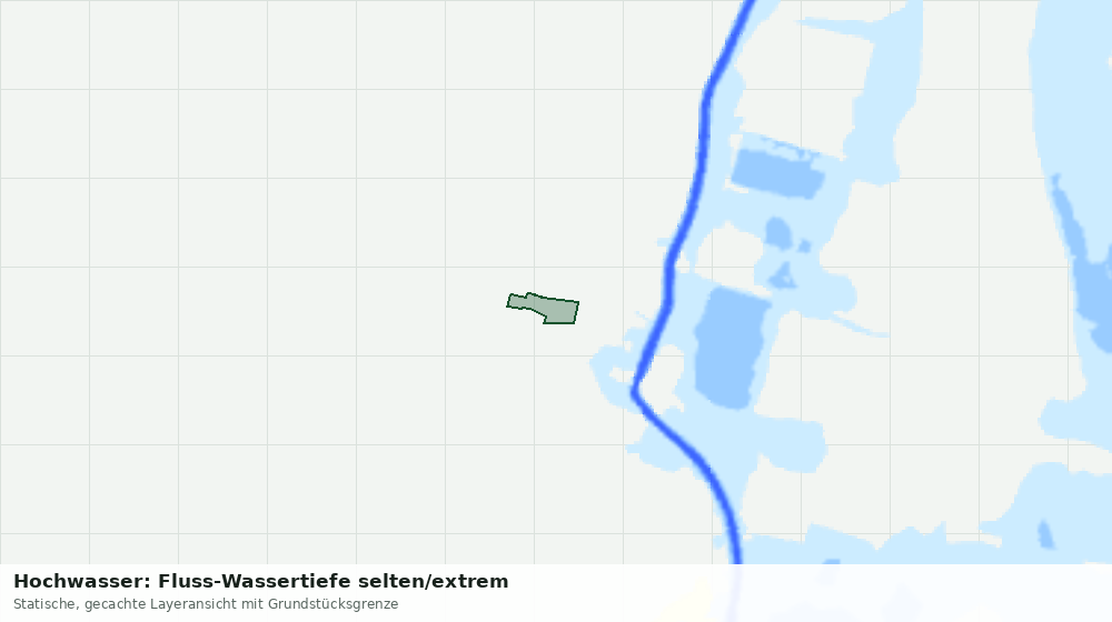 Statische Kartenansicht: Hochwasser: Fluss-Wassertiefe selten/extrem