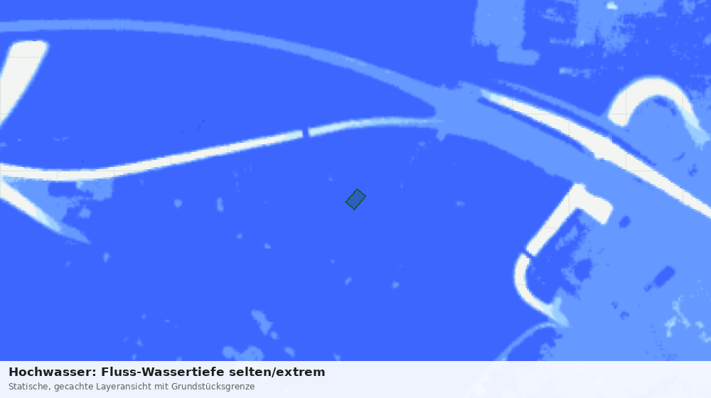 Statische Kartenansicht: Hochwasser: Fluss-Wassertiefe selten/extrem