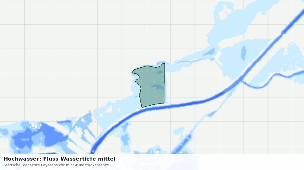 Statische Kartenansicht: Hochwasser: Fluss-Wassertiefe mittel