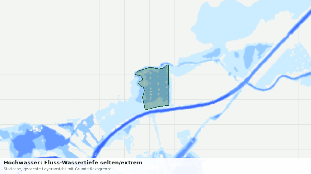 Statische Kartenansicht: Hochwasser: Fluss-Wassertiefe selten/extrem