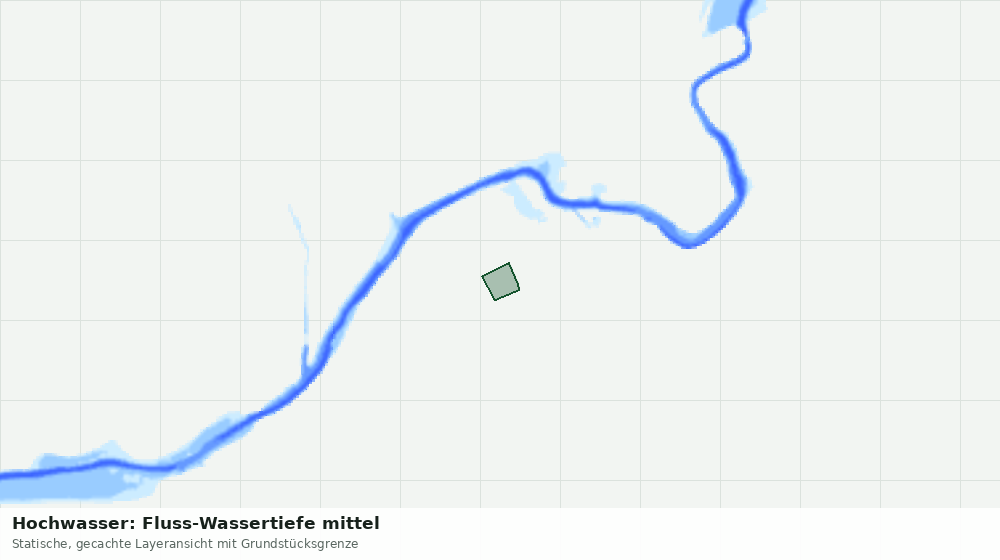Statische Kartenansicht: Hochwasser: Fluss-Wassertiefe mittel