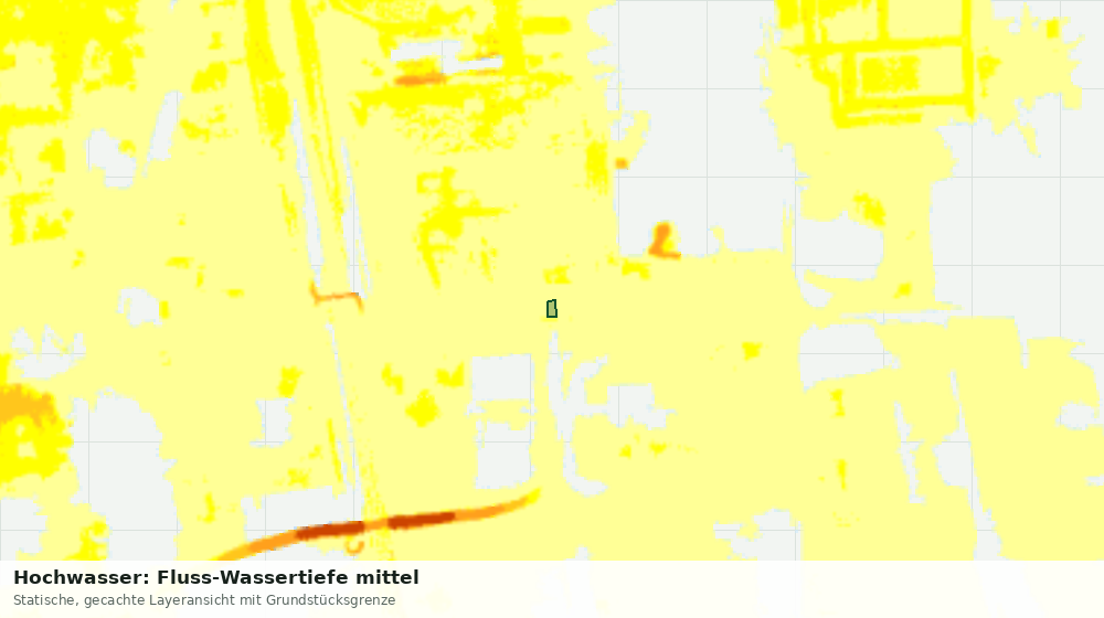 Statische Kartenansicht: Hochwasser: Fluss-Wassertiefe mittel