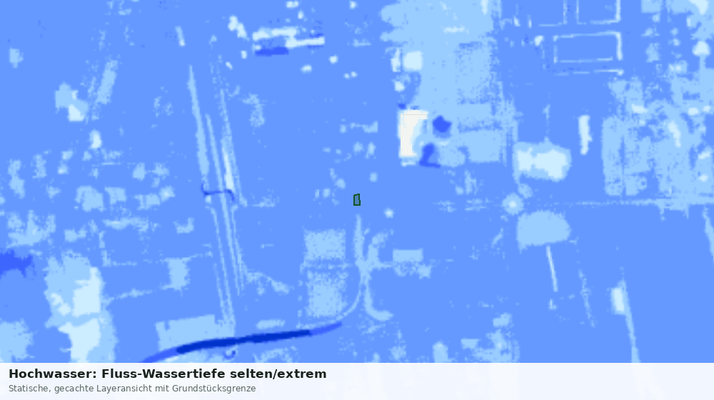 Statische Kartenansicht: Hochwasser: Fluss-Wassertiefe selten/extrem