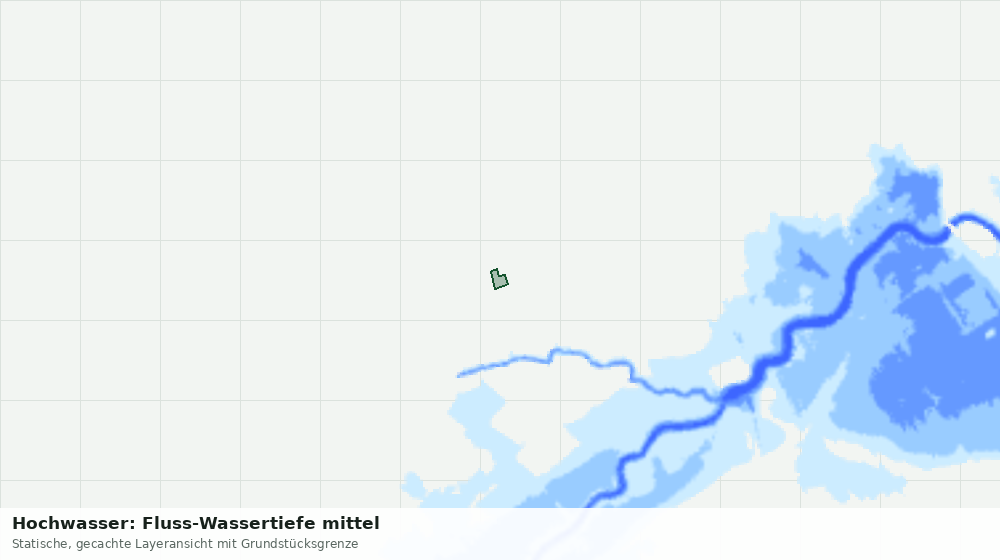 Statische Kartenansicht: Hochwasser: Fluss-Wassertiefe mittel