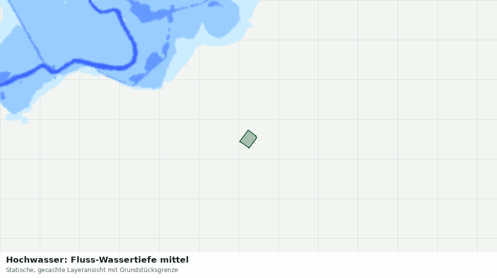 Statische Kartenansicht: Hochwasser: Fluss-Wassertiefe mittel