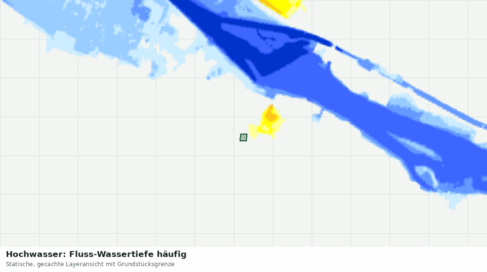 Statische Kartenansicht: Hochwasser: Fluss-Wassertiefe häufig