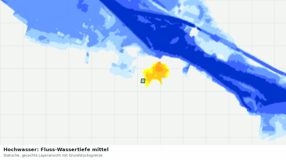 Statische Kartenansicht: Hochwasser: Fluss-Wassertiefe mittel