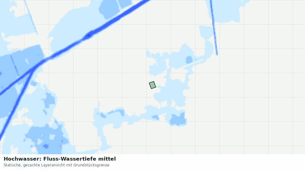 Statische Kartenansicht: Hochwasser: Fluss-Wassertiefe mittel