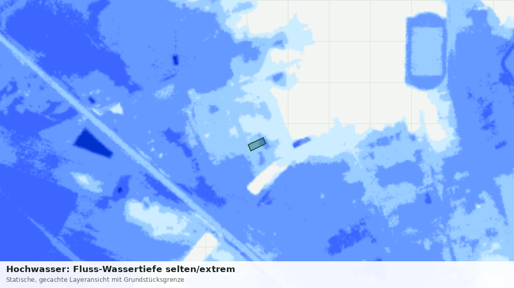 Statische Kartenansicht: Hochwasser: Fluss-Wassertiefe selten/extrem