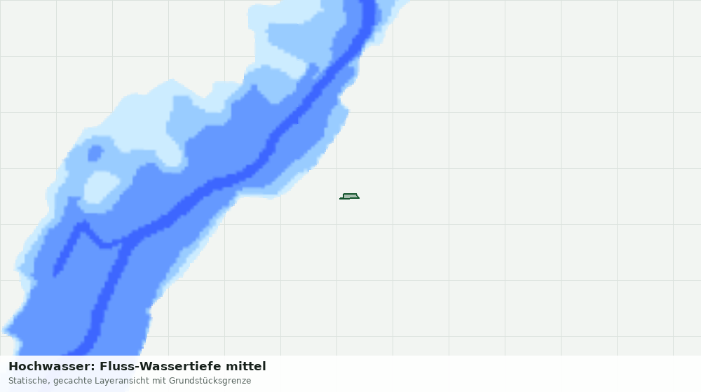 Statische Kartenansicht: Hochwasser: Fluss-Wassertiefe mittel
