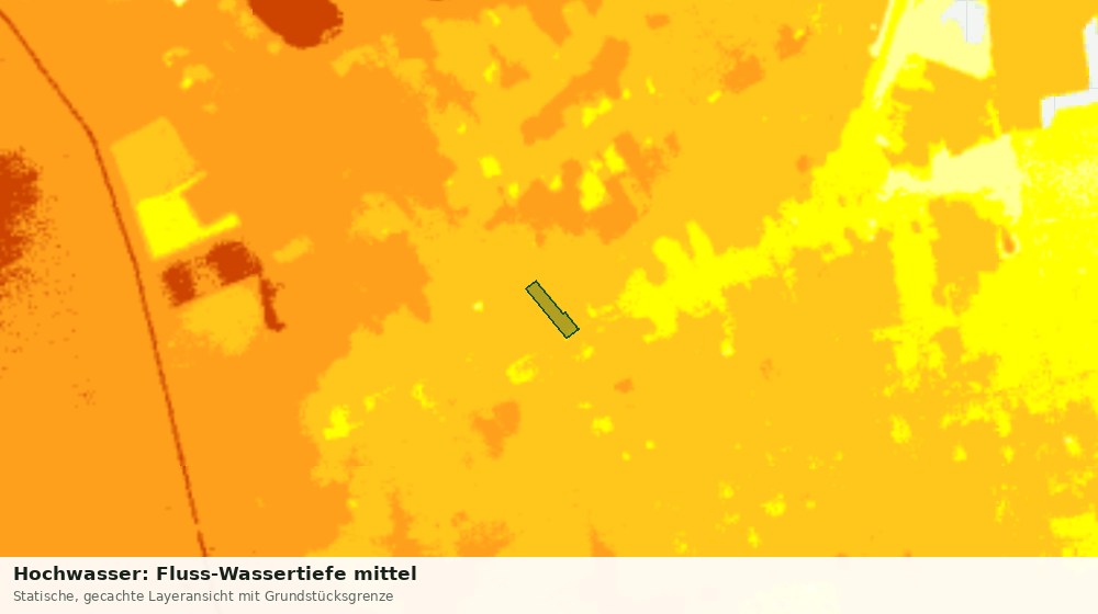 Statische Kartenansicht: Hochwasser: Fluss-Wassertiefe mittel